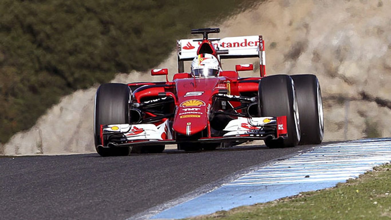 Schnell unterwegs: Ferrari hat Sebastian Vettel - so sieht es zumindest derzeit aus - ein konkurrenzfähiges Auto gebaut.