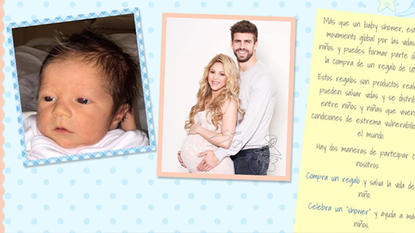 Auf einer UNICEF-Seite präsentiert Shakira den kleinen Sasha.