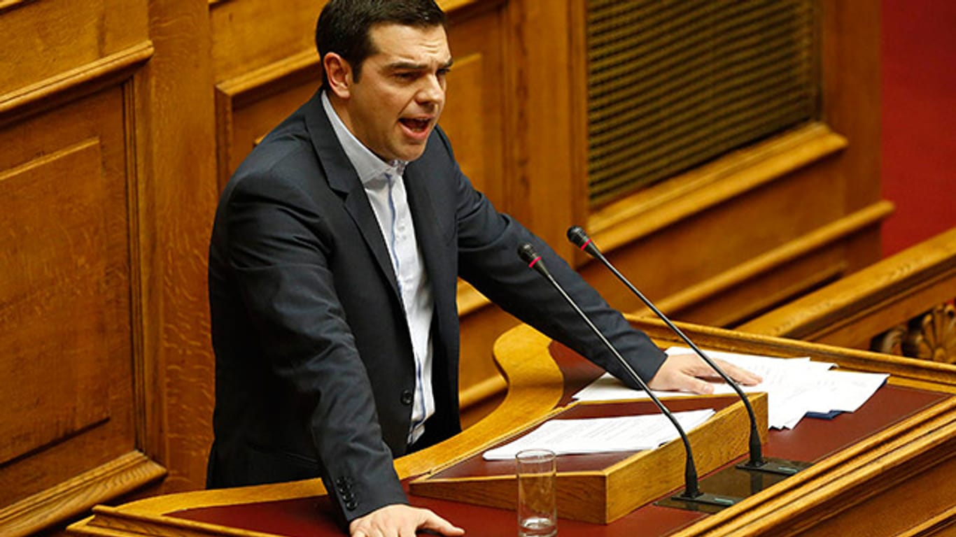 Alexis Tsipras kündigt Reparationsforderungen an.