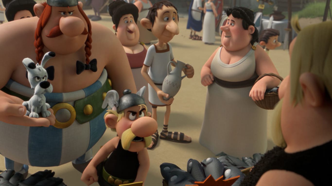 Asterix, Obelix und Idefix sind sauer auf die Bewohner des kleinen gallischen Dorfes.