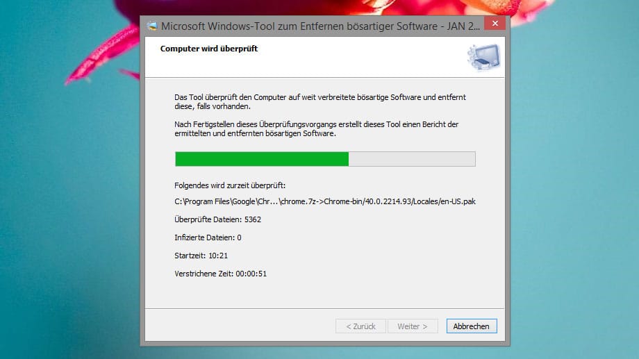 Virenscann in Windows 8.1
