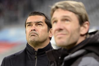 Wie viel Vertrauen hat Sportchef Poschner (li.) in Trainer von Ahlen noch?