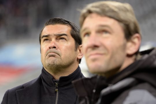 Wie viel Vertrauen hat Sportchef Poschner (li.) in Trainer von Ahlen noch?