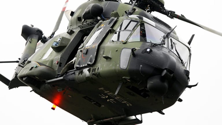 Ein Helikopter des Typs MH90 im Einsatz.