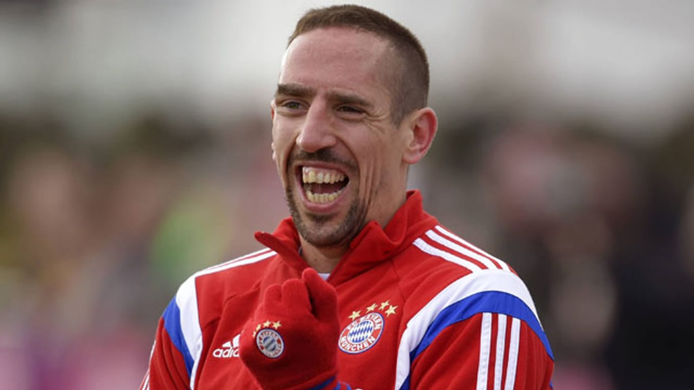 Bayern-Star Franck Ribéry hat gut Lachen.