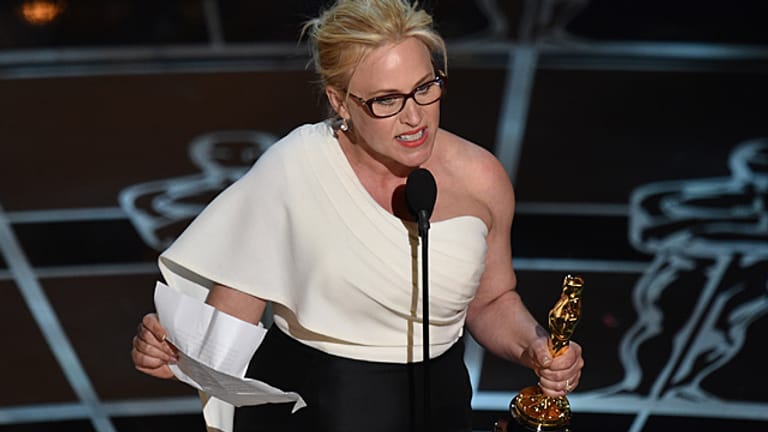 Oscar-Gewinnerin Patricia Arquette hält eine glühende Rede für die Rechte der Frauen.