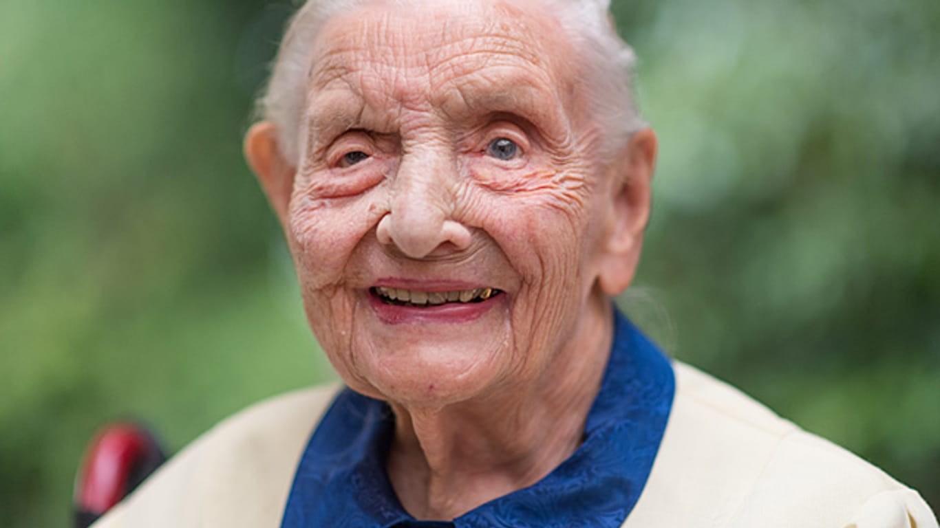 111 Jahre alt: Charlotte Klamroth aus dem rheinland-pfälzischen Ludwigshafen.