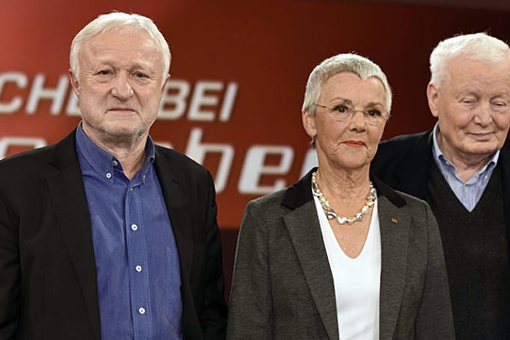 Werner Schulz (links) und Gabriele Krone-Schmalz (Mitte) gerieten in der Talkshow "Menschen bei Maischberger" aneinander. Auch Arnulf Baring (rechts) war genervt.
