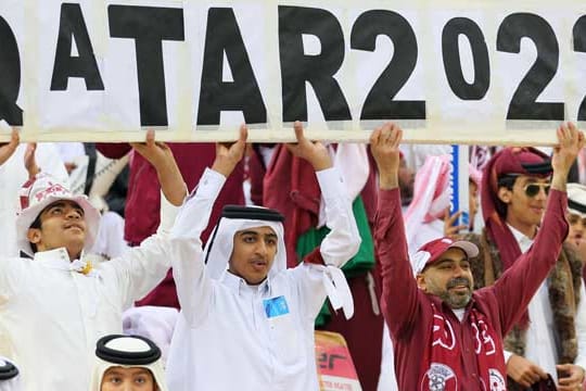 Diese Fußball-Fans freuen sich bereits auf die WM 2022 in Katar.