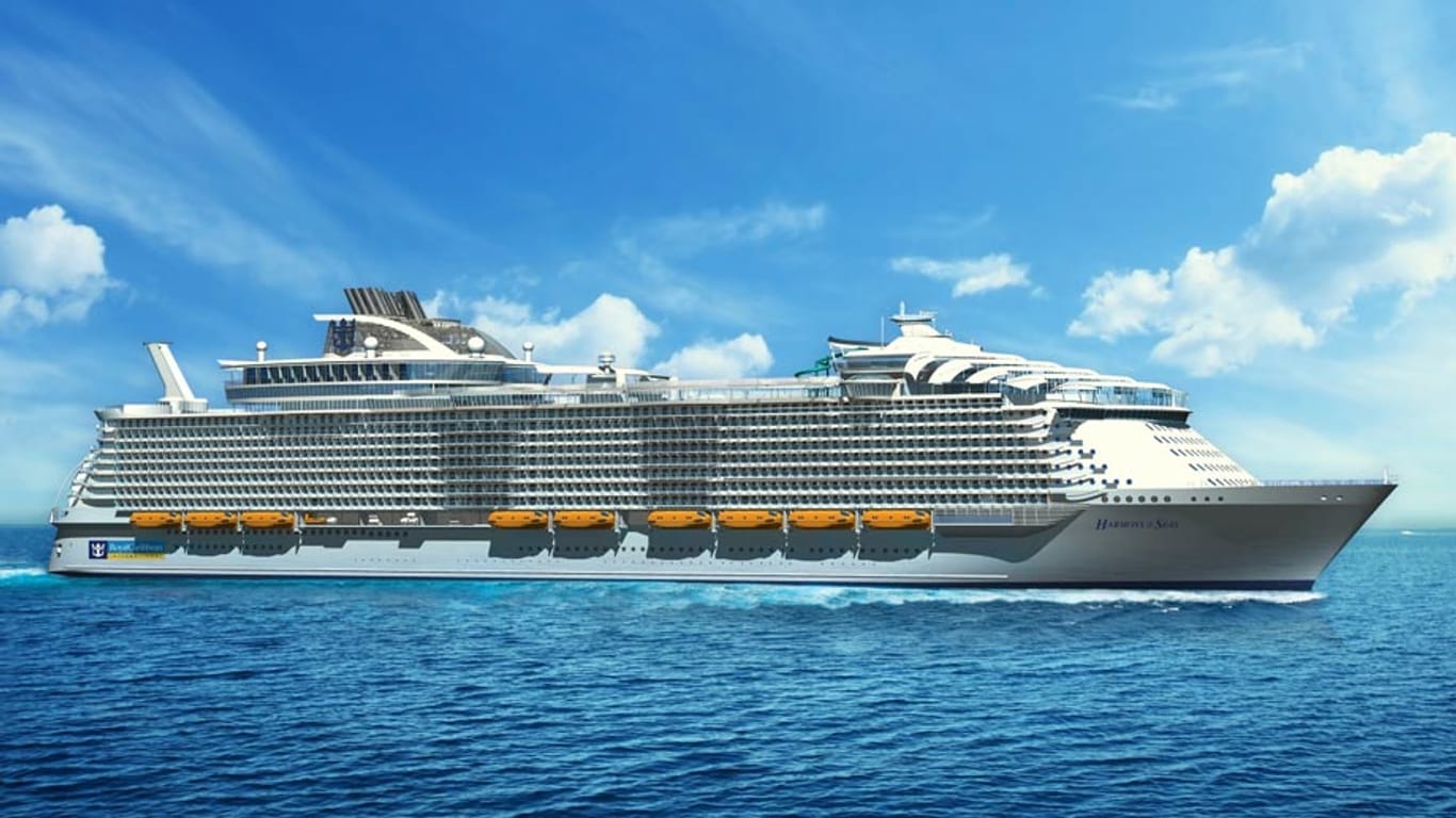 Die "Harmony of the Seas" ist noch im Bau. Sie wird das größte Kreuzfahrtschiff der Welt sein, wenn sie fertig ist. Der Entwurf gibt einen Vorgeschmack.