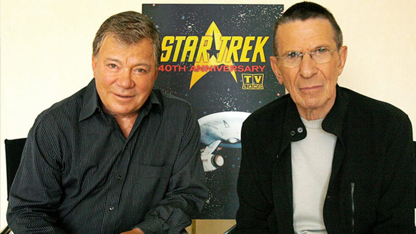 William Shatner (Captain Kirk) und Leonard Nimoy (Mr. Spock) im August 2006.