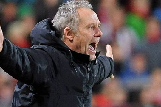 Einmal in Rage, ist Trainer Christian Streich vom SC Freiburg kaum zu bremsen.
