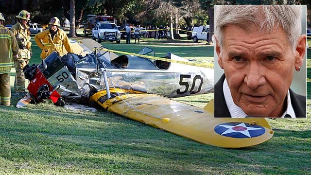 Die Trümmer des Flugzeugs, mit dem Harrison Ford abstürzte.
