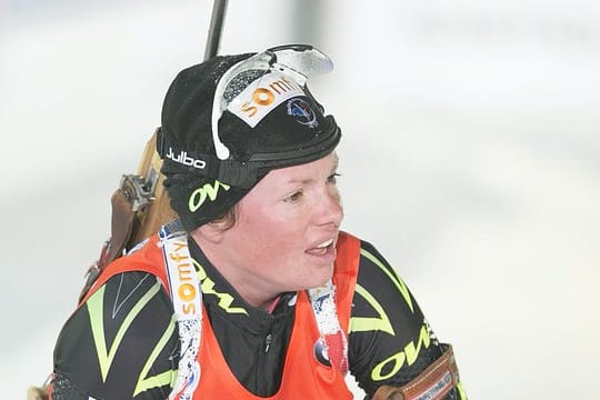 Marie Dorin Habert gewann den Sprint-Wettbewerb.