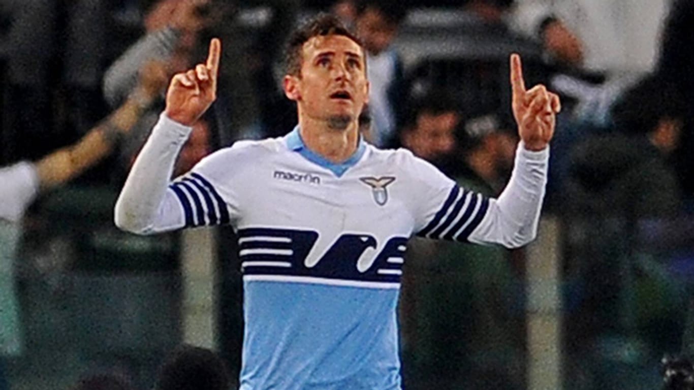 Miroslav Klose hat gegen den AC Florenz doppelt getroffen.