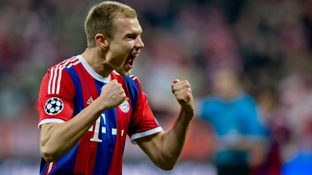 Holger Badstuber jubelt nach seinem Treffer gegen Donezk - seinem ersten Tor in der Königklasse überhaupt. Holger Badstuber jubelt nach seinem Treffer gegen Donezk - seinem ersten Tor in der Königklasse überhaupt.