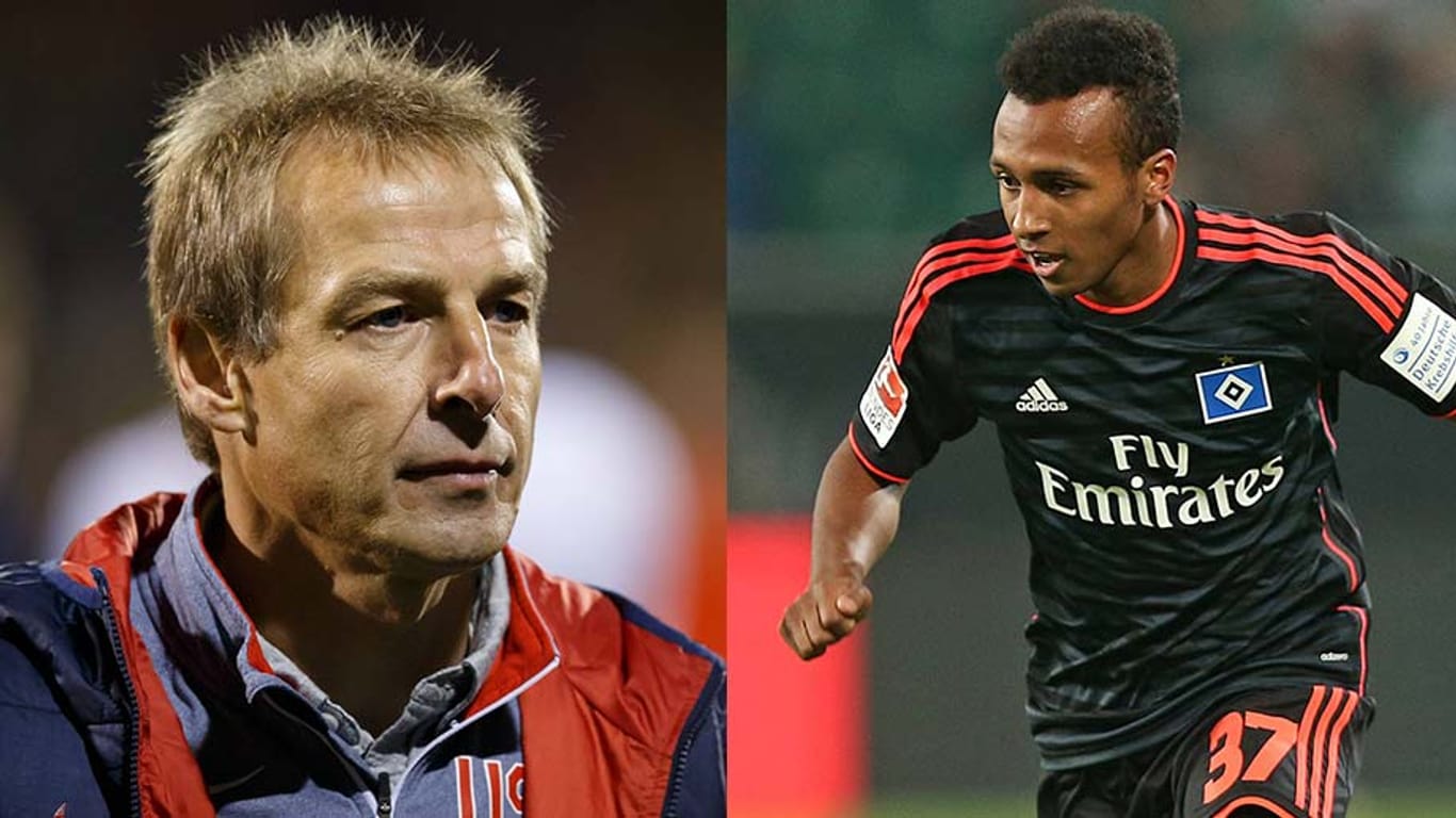 US-Nationaltrainer Jürgen Klinsmann (li.) und sein Schützling Julian Green.