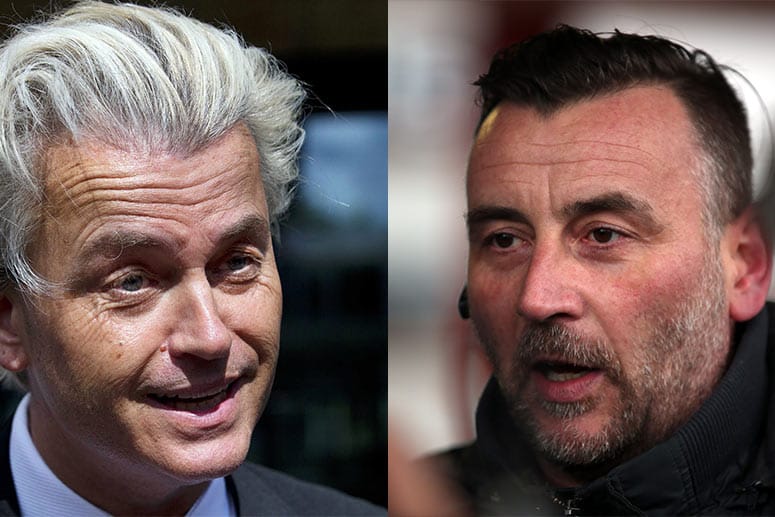 Wollen laut "Bild" beide in Dresden für Pegida werben: Die beiden Islamfeinde Lutz Bachmann (rechts) und der Niederländer Geert Wilders.