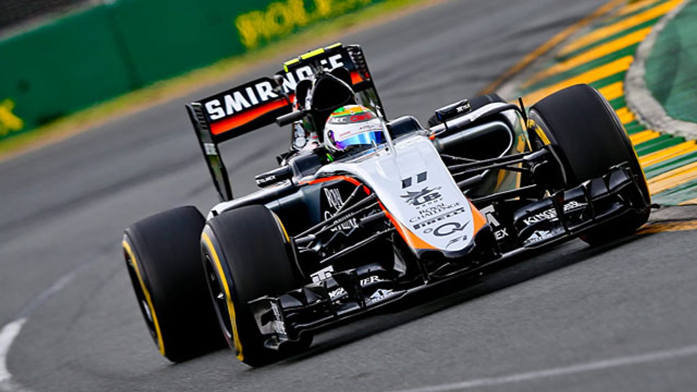 Kritik: Bei Force India, hier Sergio Perez in seinem Boliden, gibt es kein Mitgefühl für den kriselnden Rivalen Red Bull.