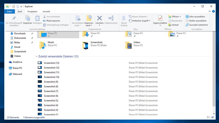 Die schon aus Office 2007 bekannte und in Windows 8 übernommene Menüleiste hat Microsoft noch einmal überarbeitet. Das von vielen Desktop-Nutzern als störend empfundene Menüband lässt sich per Mausklick einfach ein- und ausblenden.