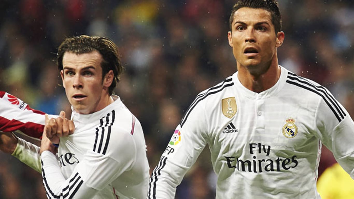 Die Real-Superstars Gareth Bale (li.) und Christiano Ronaldo sind derzeit nicht gut aufeinander zu sprechen.