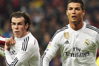 Die Real-Superstars Gareth Bale (li.) und Christiano Ronaldo sind derzeit nicht gut aufeinander zu sprechen.
