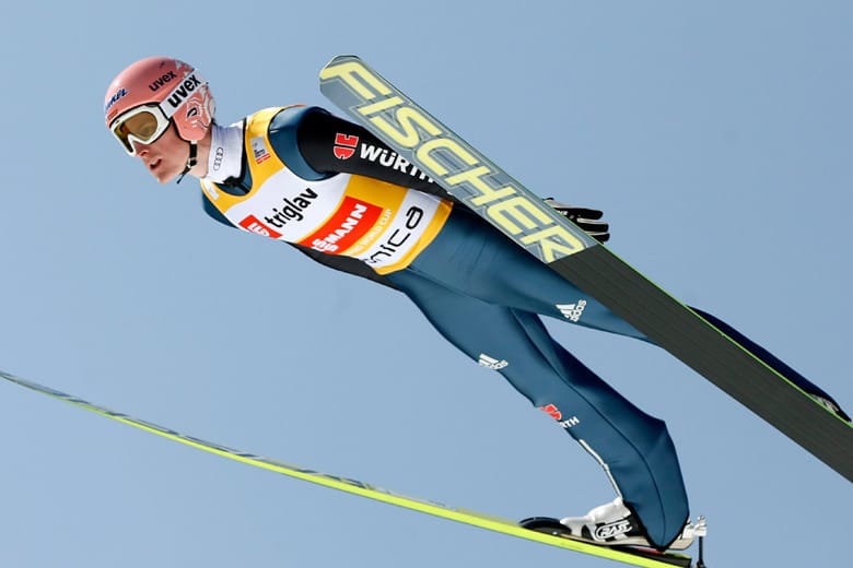 Severin Freund springt in Planica auf Platz vier.