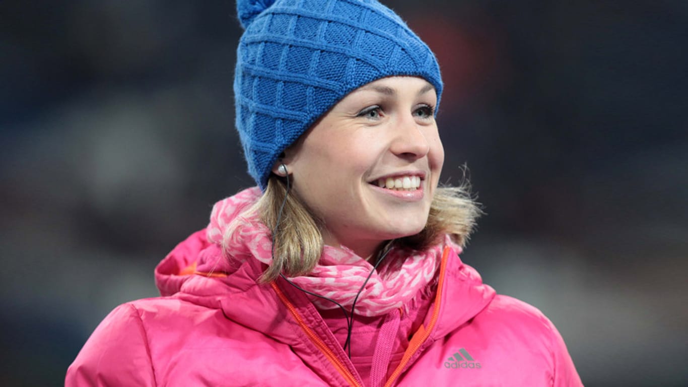 Magdalena Neuner freut sich über die hervorragenden Ergebnisse der deutschen Biathleten in diesem Winter.