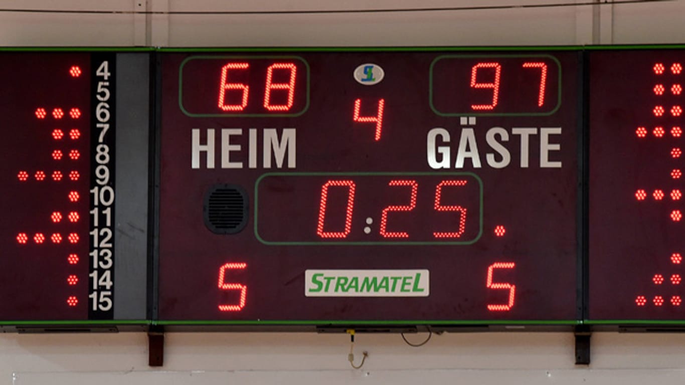 Eine defekte Anzeigetafel ist Schuld am Abstieg der Paderborn Baskets.
