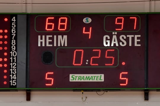 Eine defekte Anzeigetafel ist Schuld am Abstieg der Paderborn Baskets.