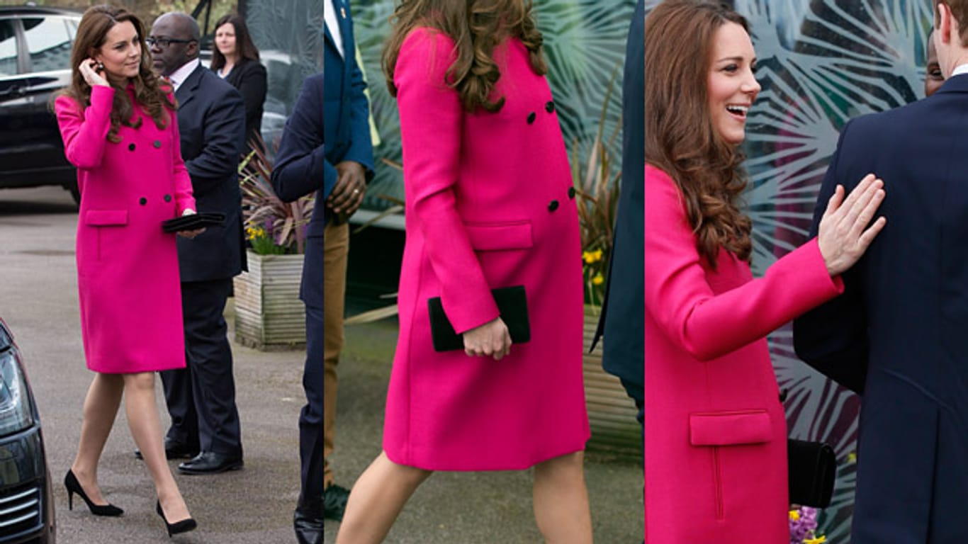 Pretty in Pink: So zeigte sich Herzogin Kate bei ihrem letzten Auftritt vor der Babypause.