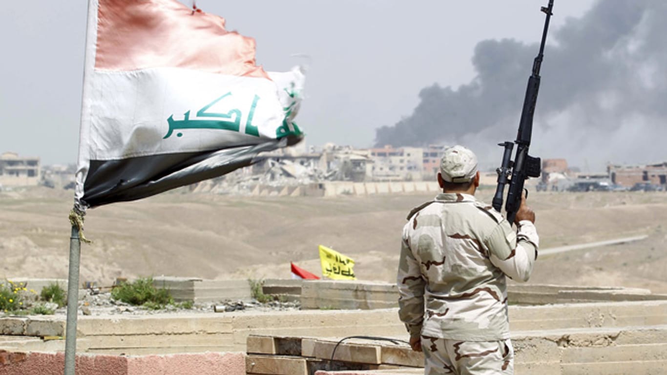 Unter Kontrolle: Irakische Streitkräfte und ihre Verbündeten sollen Tikrit zurückerobert haben.