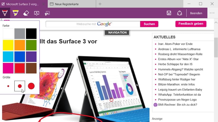Auf Webseiten kann man malen. Auf Webseiten kann man malen.