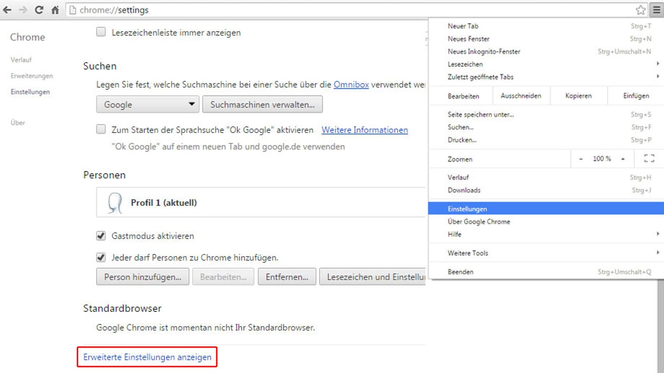 So löschen Sie Cookies im Browser