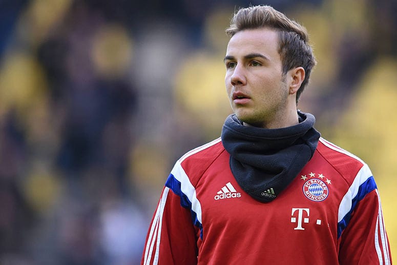 Mario Götze hat in seiner ersten Bundesliga-Saison für den FC Bayern 2013/14 zehn Tore erzielt und acht Vorlagen gegeben.