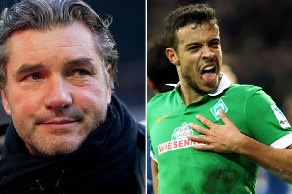 Sportdirektor Michael Zorc (li.) und Borussia Dortmund sollen an Werder-Stürmer Franco Di Santo interessiert sein.