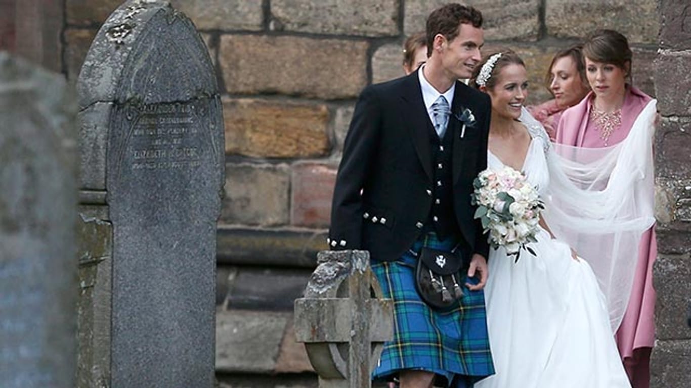 Das glückliche Brautpaar: Andy Murray und Kim Sears.
