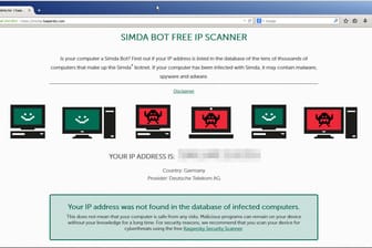 Simda Bot Free IP Scanner von KasperskyLab