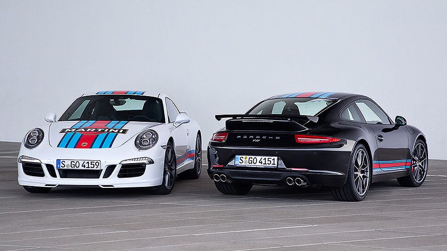 Passend zum Porsche Comeback in Le Mans gab es letztes Jahr den Porsche 911 Carrera S "Martini Racing Edition" im traditionellen Renngewand.