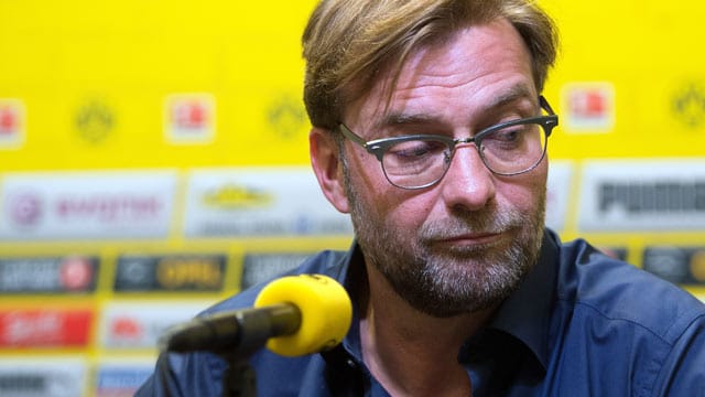 Jürgen Klopp während der Pressekonferenz.