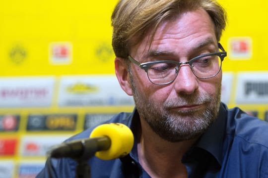 Jürgen Klopp während der Pressekonferenz.