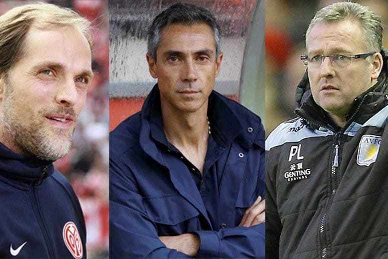 Wer tritt die Nachfolge von Jürgen Klopp an? Thomas Tuchel (li.), Paulo Sousa und Paul Lambert (re.) werden heiß gehandelt.