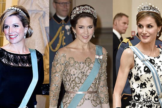 Máxima, Mary und Letizia beim Galadinner für Königin Margrethe II.