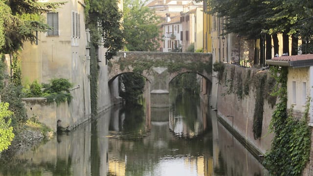 Mantua ist eine wundervolle Stadt mit Kanälen und Reisfeldern.