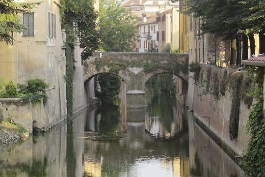 Mantua ist eine wundervolle Stadt mit Kanälen und Reisfeldern.