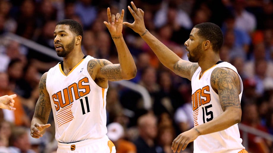 Markieff (li.) und Marcus Morris, hier im Einsatz für die Phoenix Suns.