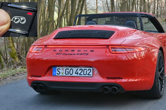 Per Tastendruck gibt's bei Porsche richtig kernigen Sound.