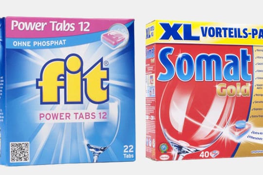 Gute Geschirrspülmittel sollen nicht nur das Geschirr reinigen, sondern auch die Umwelt schonen. "Somat Gold" und "Fit Power Tabs 12" haben diesen Check bestanden.