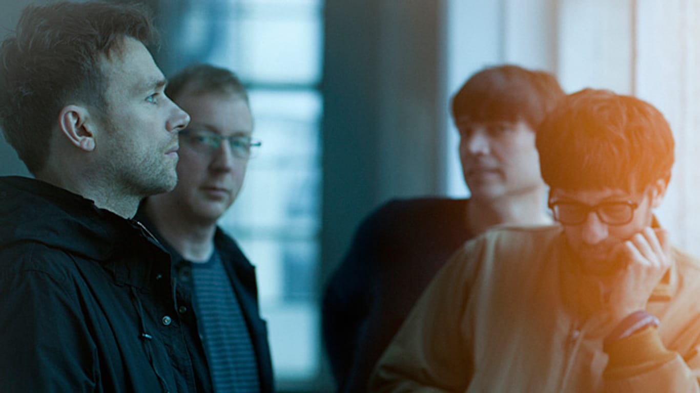 Die wiedervereinten Blur (v.li.) Damon Albarn, Dave Rowntree, Alex James und Graham Coxon.