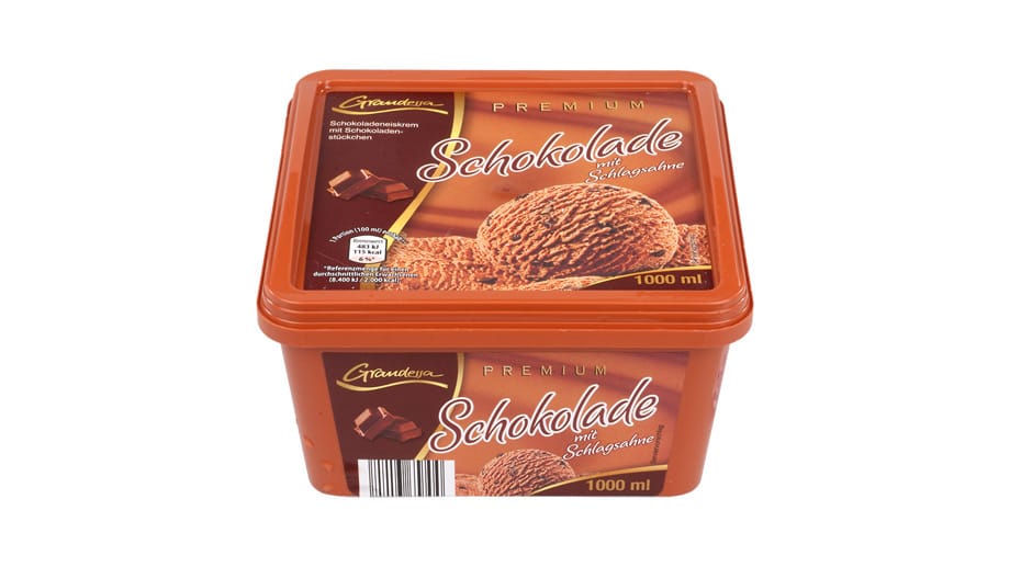 Keine Note vergaben die Tester für das Eis "Grandessa Schokolade" von Aldi Süd. Für die Tester war nicht nachzuvollziehen, wie und woraus das deklarierte "natürliche Schokoladenaroma mit anderen natürlichen Aromen" hergestellt wurde.